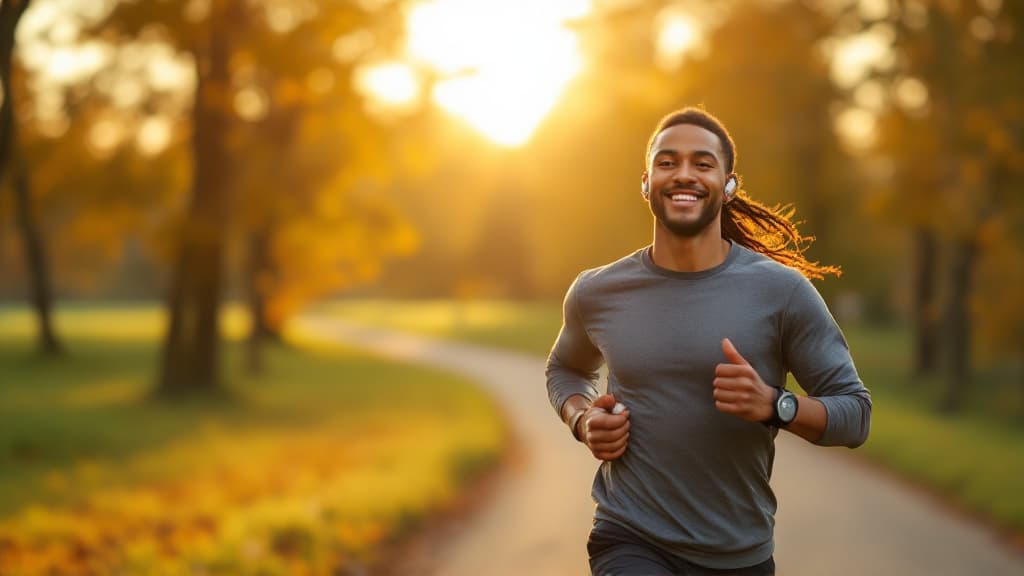 Runners training with audio pace guidance